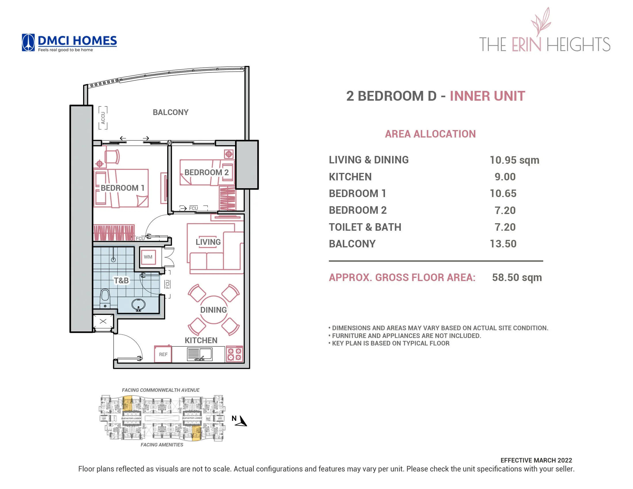 D THE ERIN HEIGHTS 2 BEDROOM - INNER UNIT