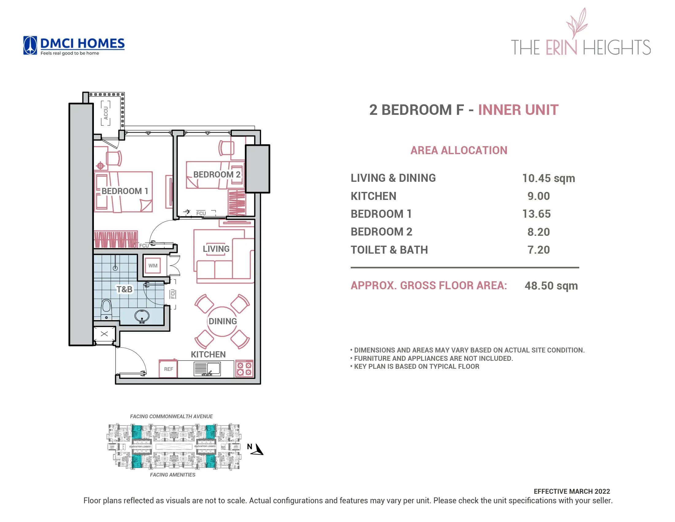 F THE ERIN HEIGHTS 2 BEDROOM - INNER UNIT