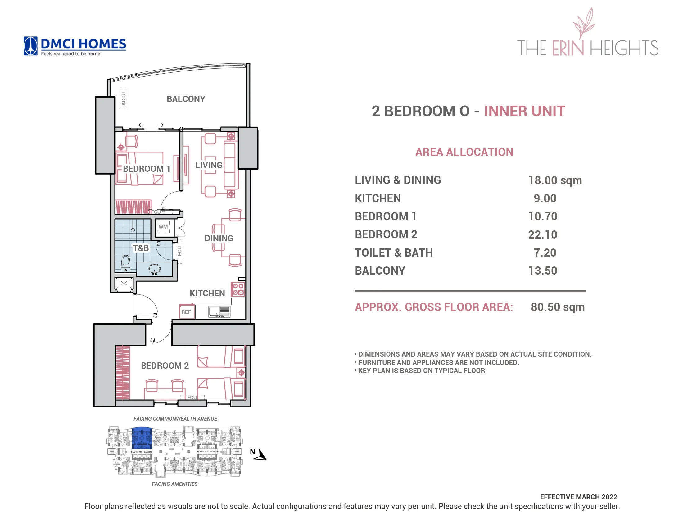 O THE ERIN HEIGHTS 2 BEDROOM - INNER UNIT