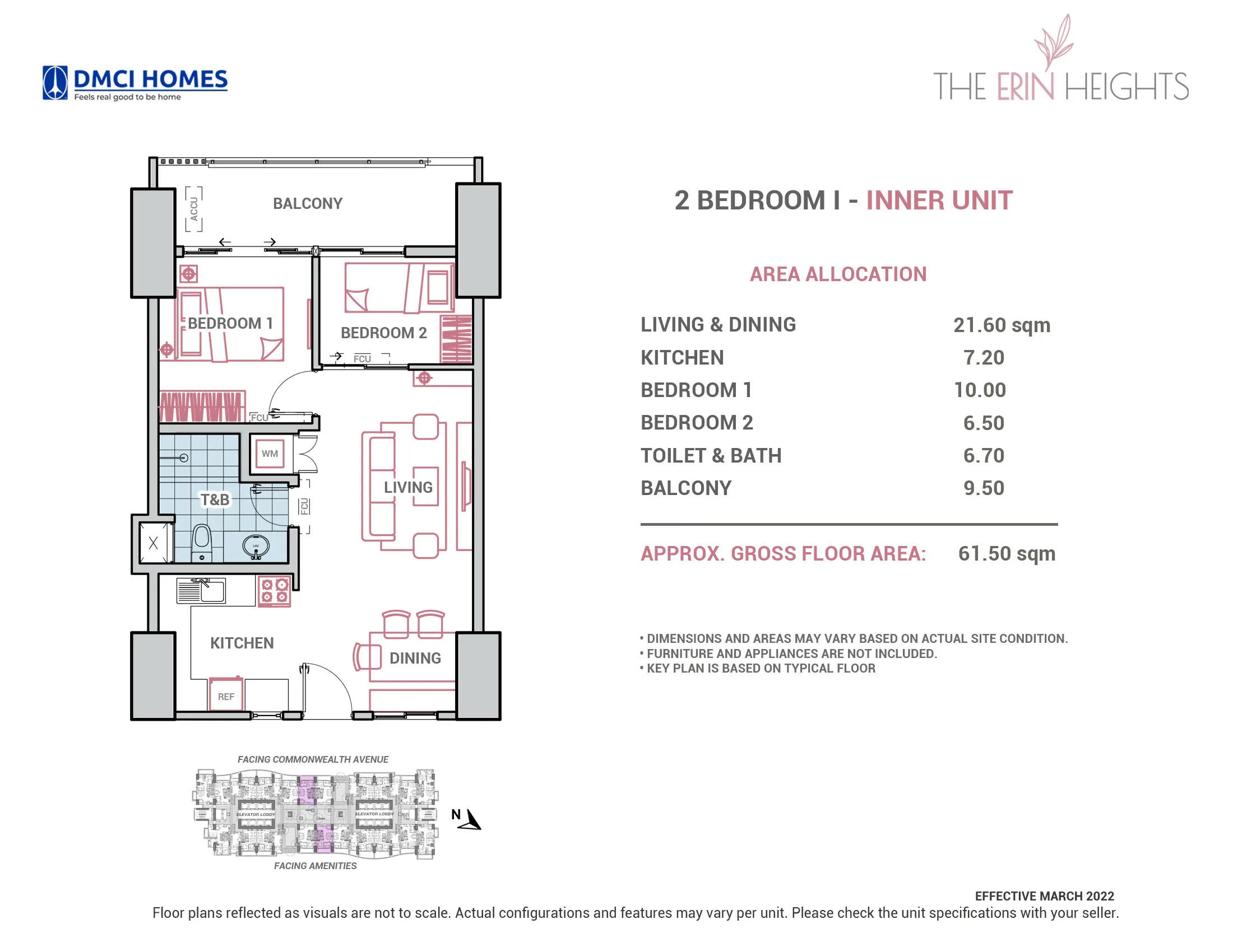 I THE ERIN HEIGHTS 2 BEDROOM - INNER UNIT