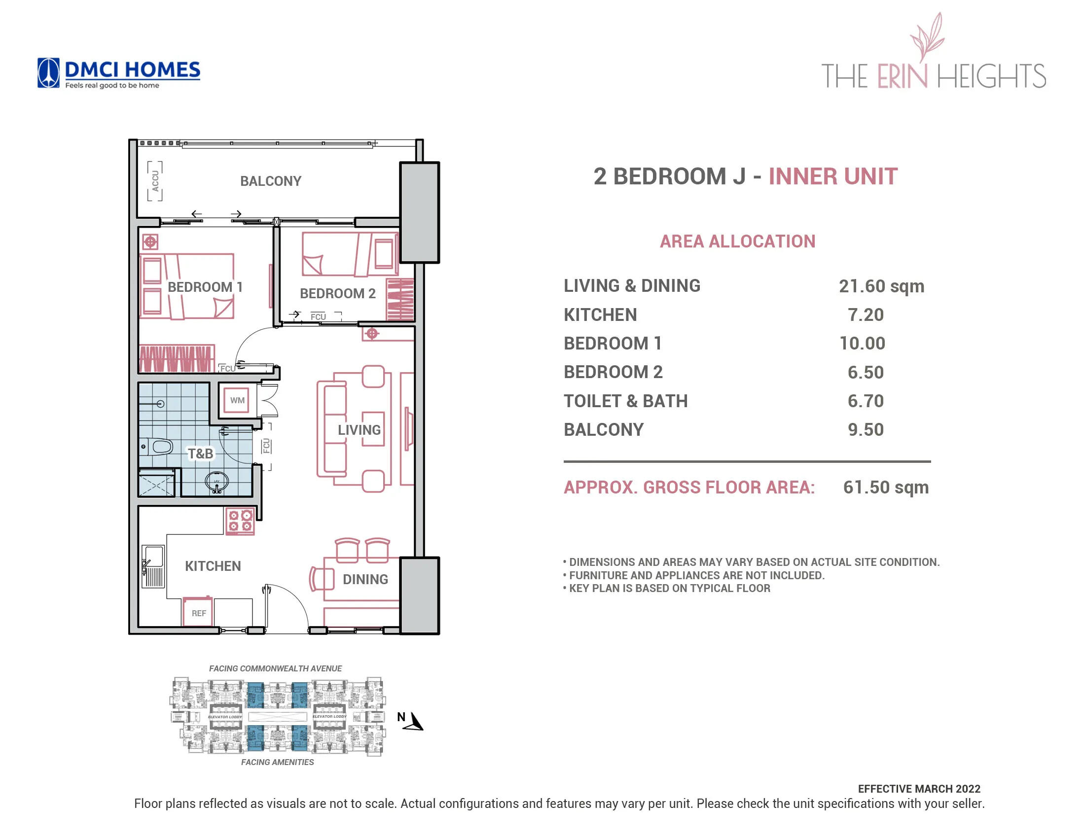 J THE ERIN HEIGHTS 2 BEDROOM - INNER UNIT