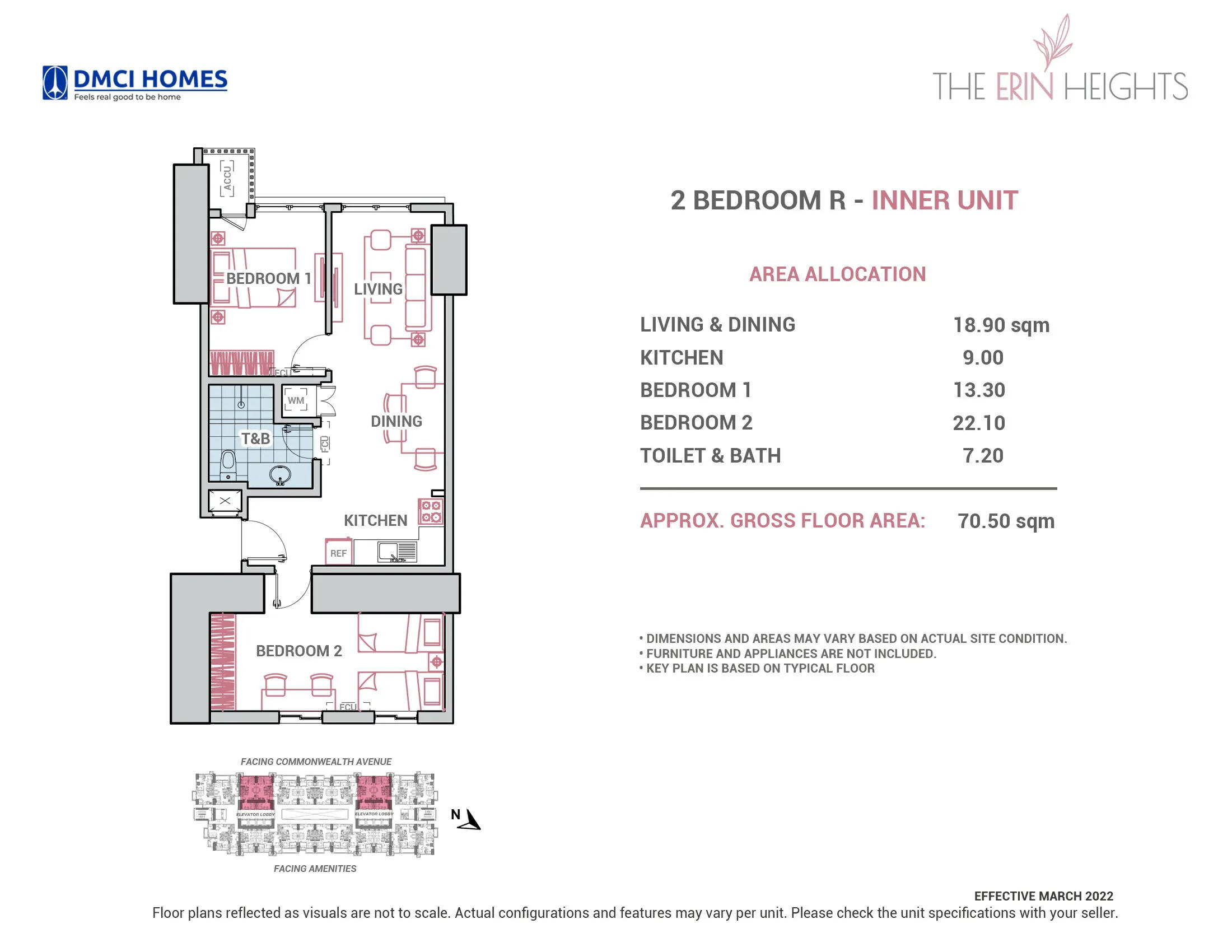R THE ERIN HEIGHTS 2 BEDROOM - INNER UNIT