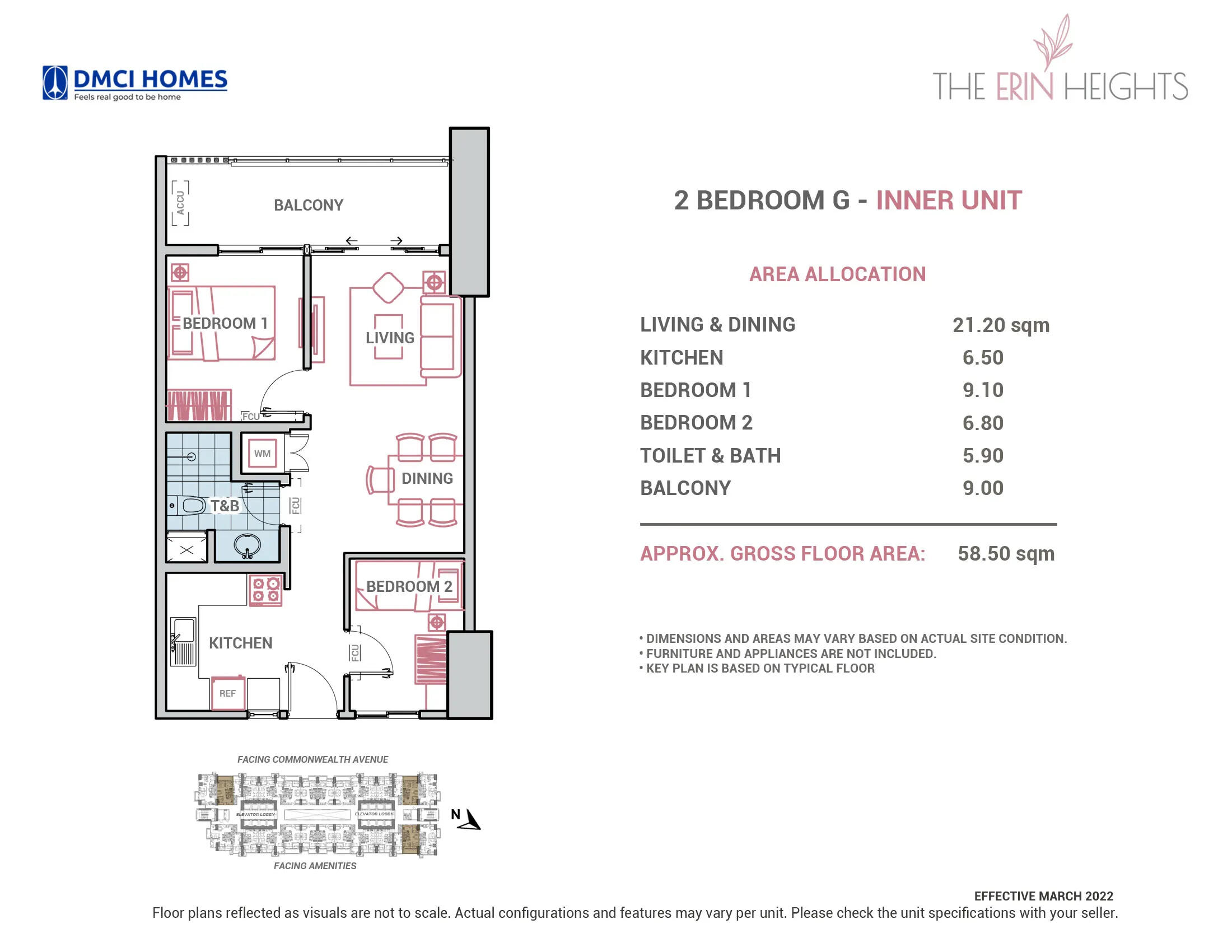 G THE ERIN HEIGHTS 2 BEDROOM - INNER UNIT