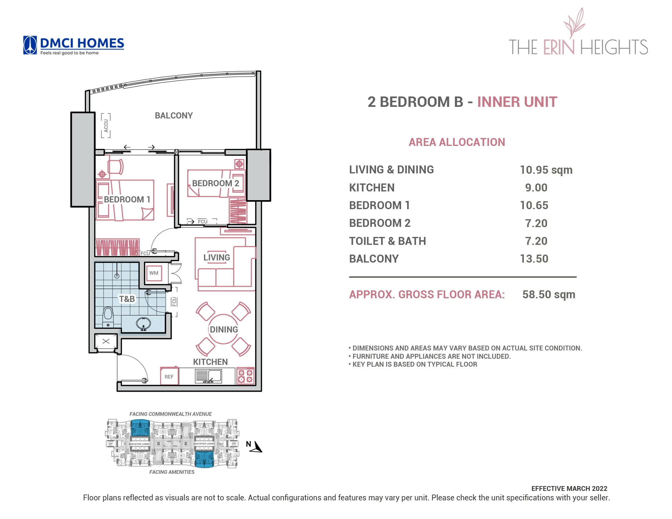 B THE ERIN HEIGHTS 2 BEDROOM A - INNER UNIT