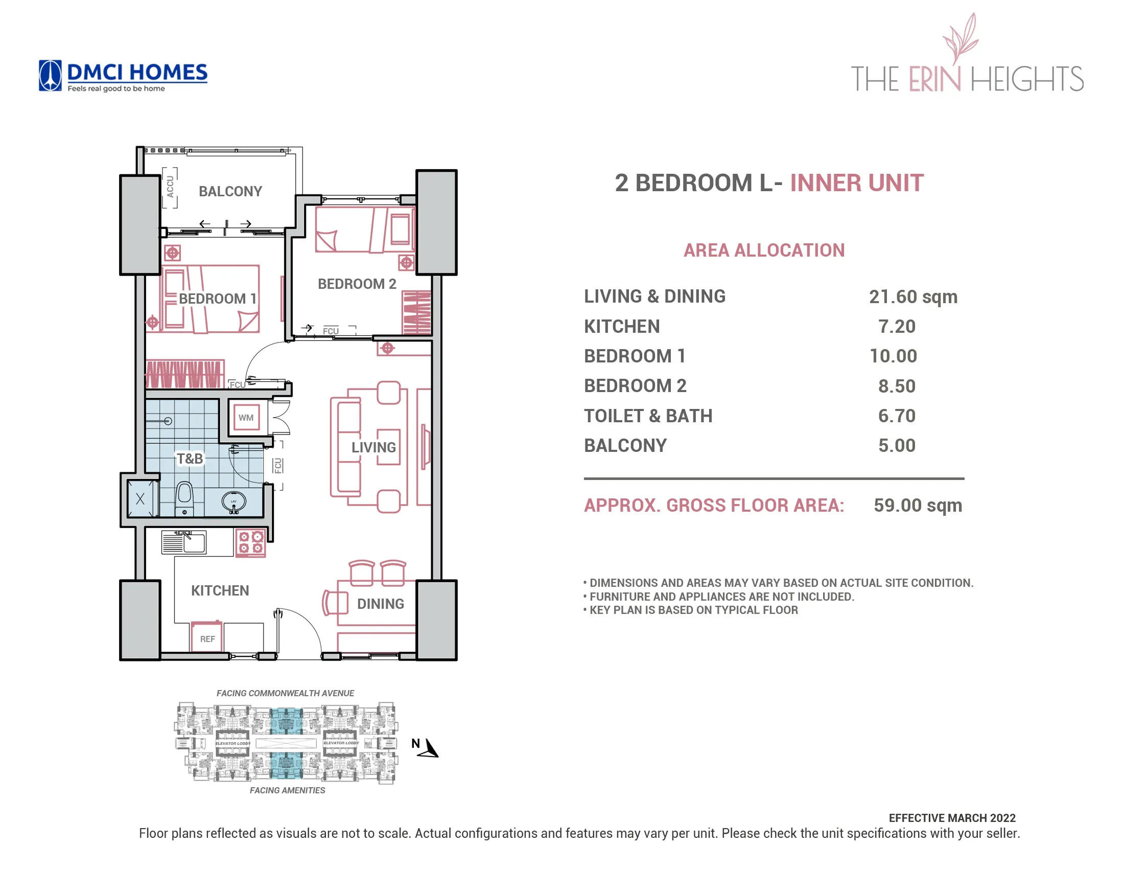L THE ERIN HEIGHTS 2 BEDROOM - INNER UNIT
