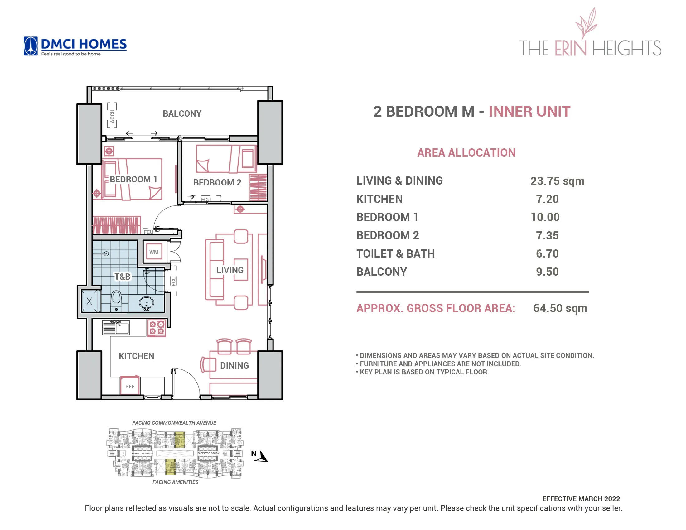 M THE ERIN HEIGHTS 2 BEDROOM - INNER UNIT