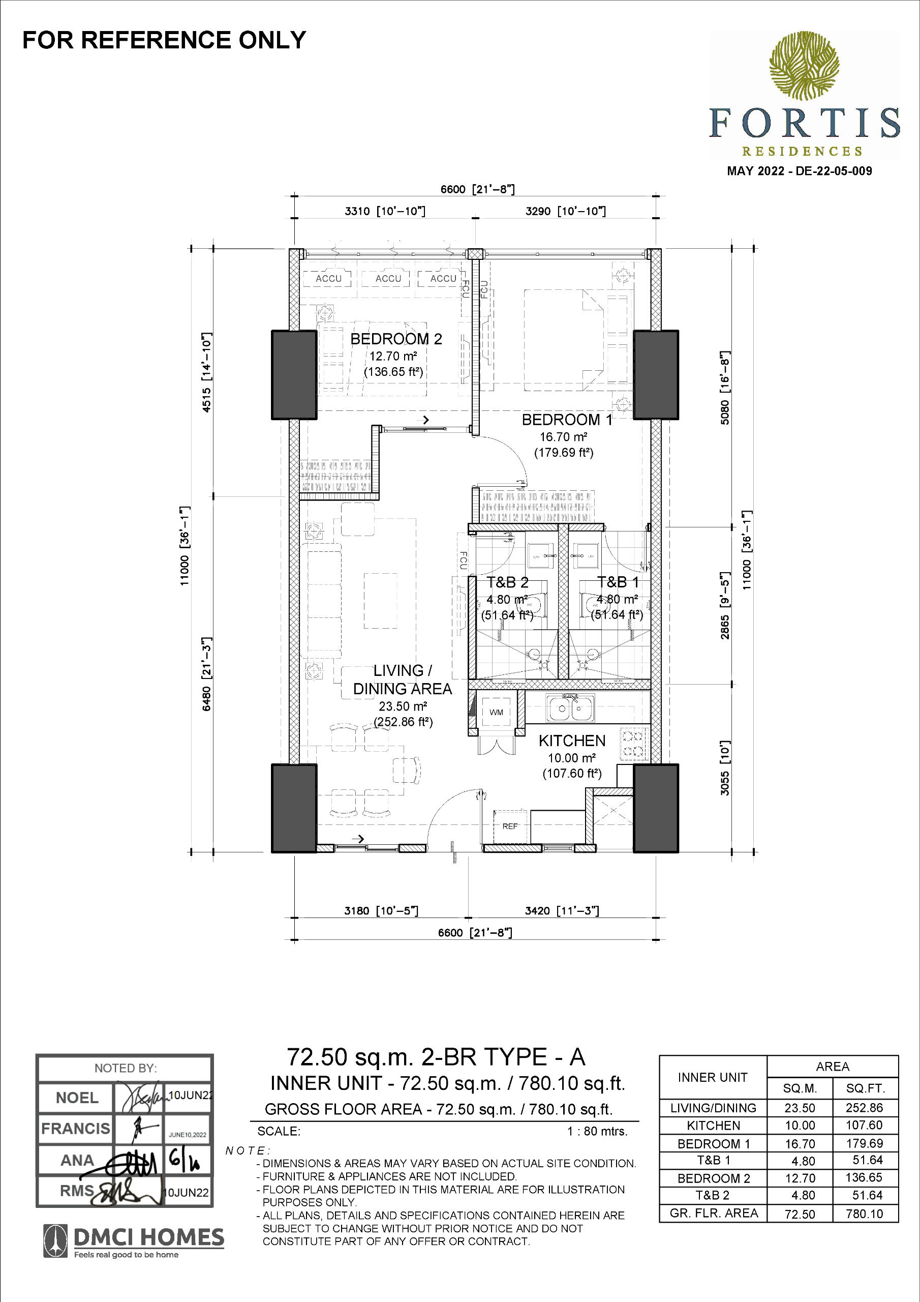 2 BEDROOM A FORTIS RESIDENCES