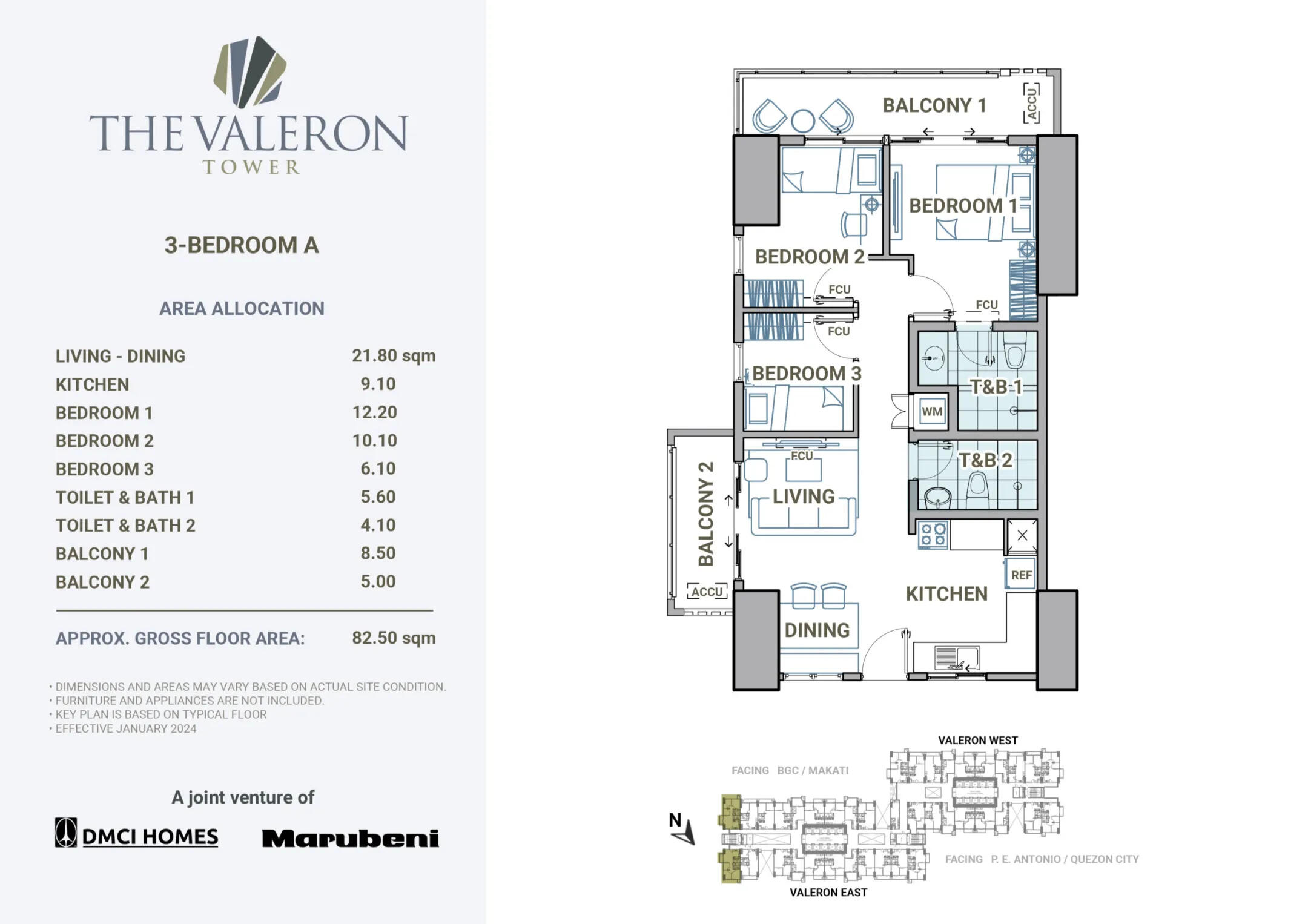 THE VALERON TOWER 3BR A