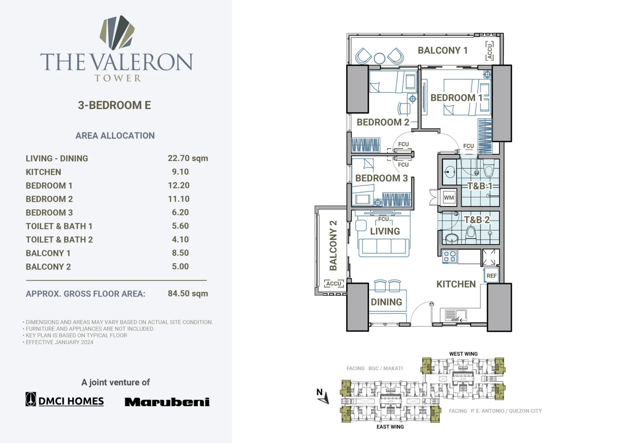 THE VALERON TOWER 3BR E