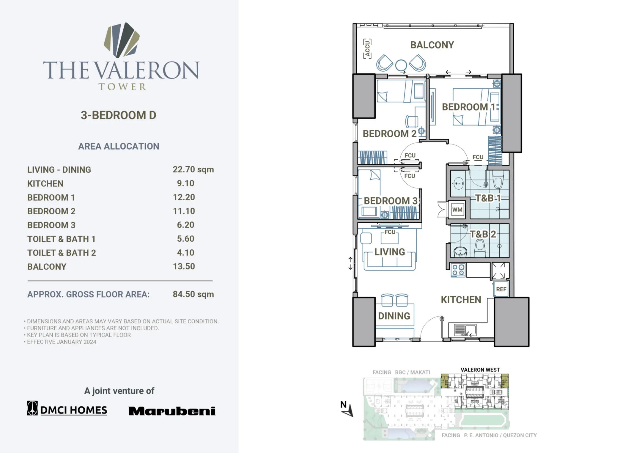 THE VALERON TOWER 3BR C