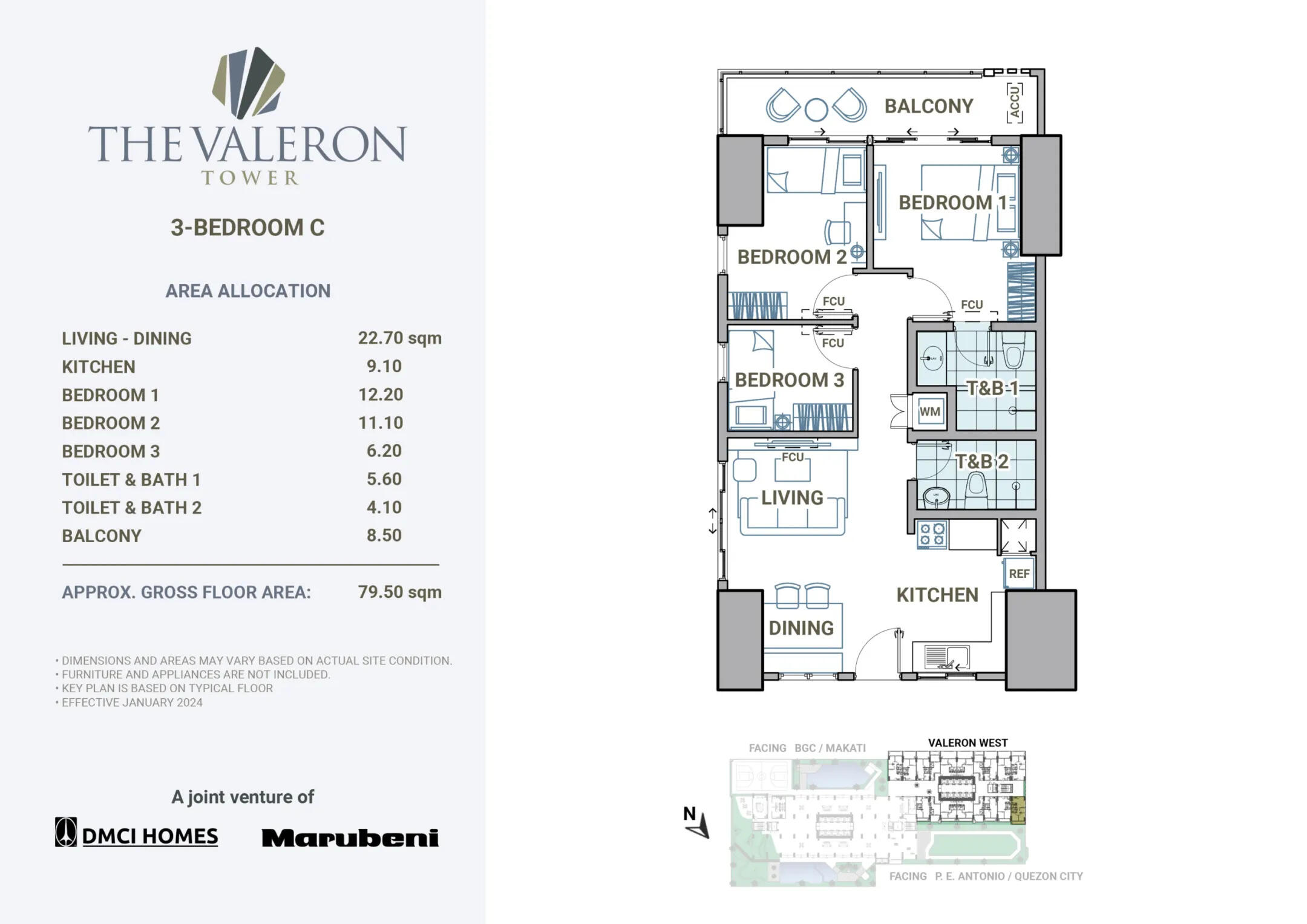THE VALERON TOWER 3BR C